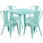 Flash Furniture ET-CT002-4-30-MINT-GG Patio Dining Set