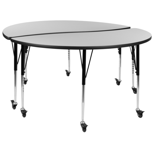 Flash Furniture XU-GRP-A60-HCIRC-GY-T-A-CAS-GG 60" Dining Table