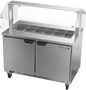 Beverage-Air SPE48HC-12-SNZ 48" 2 Doors 12 Pan Sandwich / Salad Prep Table