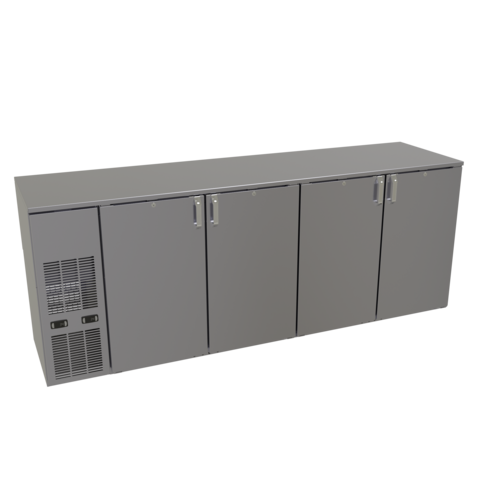 Glastender C2FB92 92" Solid Door Back Bar Cooler