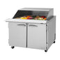 Turbo Air PST-48-18-N-SL 48 1/4" 2 Doors 18 Pan Mega Top Sandwich / Salad Prep Table