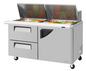 Turbo Air TST-60SD-24-D2R-N 60 1/4" 1 Door 24 Pan Mega Top Sandwich / Salad Prep Table