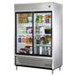 True TSD-47G-HC-LD 54 1/8" 2 Section Glass Door Reach-In Refrigerator