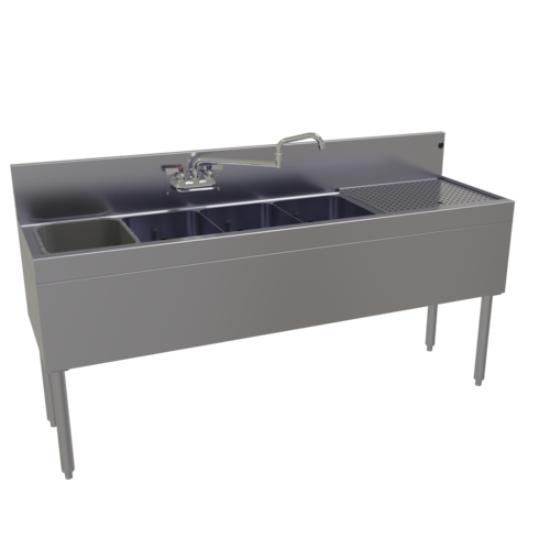 Glastender FSA-66L-S 66" Underbar Sink