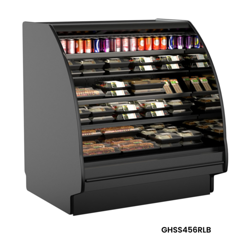 Structural Concepts GHSS1056RLB (CURVED) 123 3/8" Refrigerated Display Case
