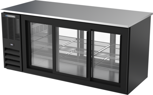 Beverage-Air BB72HC-F-GS-PT-B 72" Glass Door Back Bar Cooler
