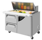 Turbo Air TST-48SD-18-D2R-N 48 1/4" 1 Door 18 Pan Mega Top Sandwich / Salad Prep Table