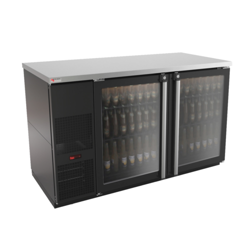 Micro Matic MBB58G-E 59 1/2" Glass Door Back Bar Cooler