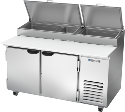 Beverage-Air DP60HC 60" 2 Doors Pizza Prep Table