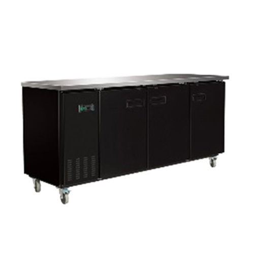 Entree BB-3D-90-SI-HC 90 3/8" Solid Door Back Bar Cooler