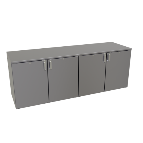 Glastender C1RL80 80" Solid Door Back Bar Cooler