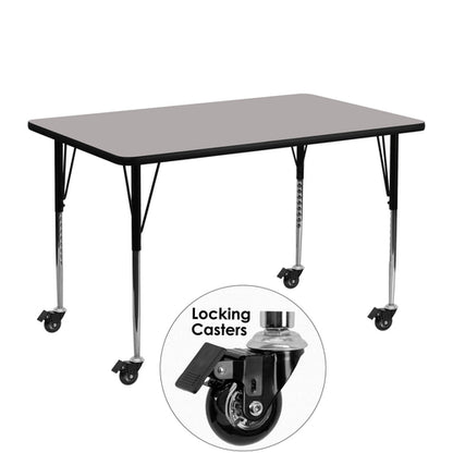 Flash Furniture XU-A2448-REC-GY-H-A-CAS-GG Dining Table