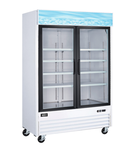 Omcan 52032 53 1/4" 2 Section Refrigerated Merchandiser