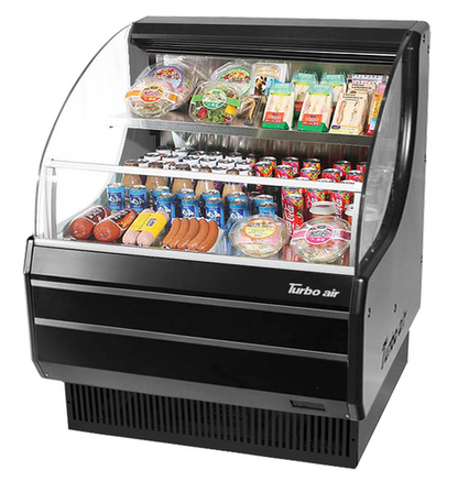 Turbo Air TOM-30LW(B)-N 28 1/8" Open Air Merchandiser