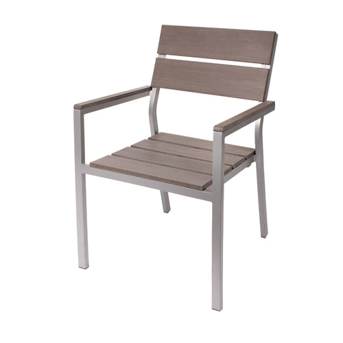BFM Seating PH201CGRTK-SG 19 1/2" Patio Chair