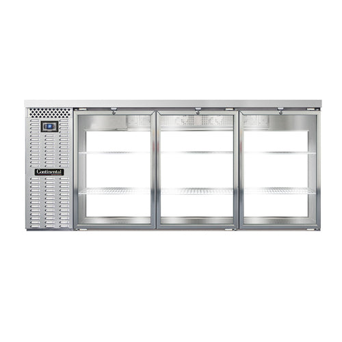 Continental Refrigerator BB79SNSSGDPT 79" Solid Door Back Bar Cooler