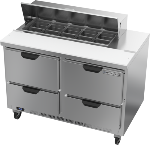 Beverage-Air SPED48HC-10-4 48" 4 Drawer 12 Pan Sandwich / Salad Prep Table
