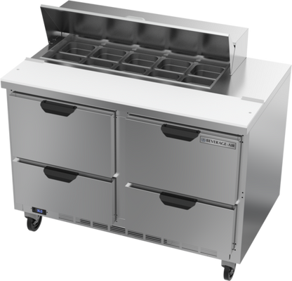 Beverage-Air SPED48HC-10-4 48" 4 Drawer 12 Pan Sandwich / Salad Prep Table
