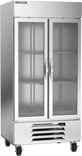 Beverage-Air HBF35HC-1-G 39 1/2" 2 Section Glass Door Reach-In Freezer