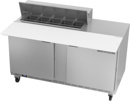 Beverage-Air SPE60HC-10C 60" 2 Doors 12 Pan Sandwich / Salad Prep Table