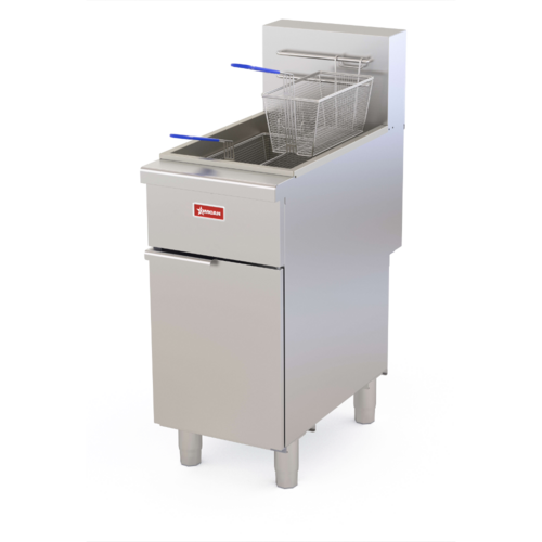 Omcan 48555 16" 50 lb Gas Floor Fryer