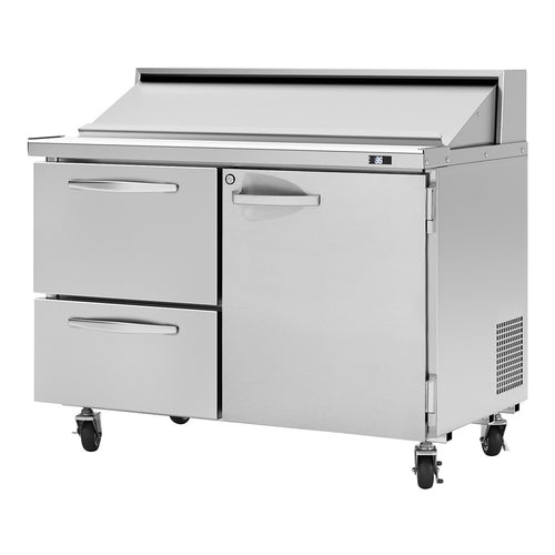 Turbo Air PST-48-D2R(L)-N 48 1/4" 1 Door 12 Pan Sandwich / Salad Prep Table