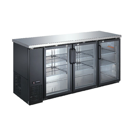 Omcan 50062 72 3/4" Glass Door Back Bar Cooler