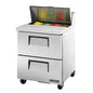 True TSSU-27-08D-2-HC 27 5/8" 2 Drawer 9 Pan Sandwich / Salad Prep Table