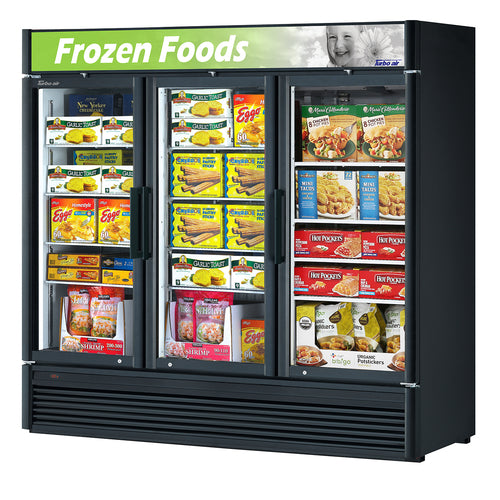 Turbo Air TGF-72SD-N 78" 3 Section Freezer Merchandiser
