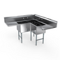 NBR 3CSG-181814LR24 63" Compartment Sink