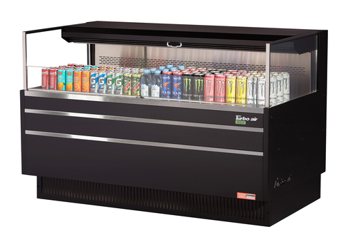 Turbo Air TOM-60L-UF-W(B)-1S-N 58 3/4" Open Air Merchandiser