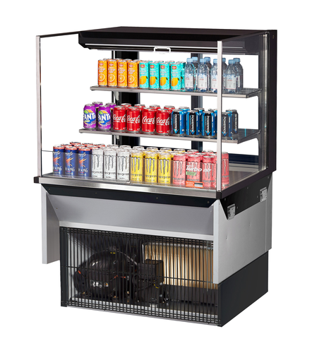 Turbo Air TOM-36L-UFD-W(B)-3SI-N 35 7/8" Refrigerated Display Case