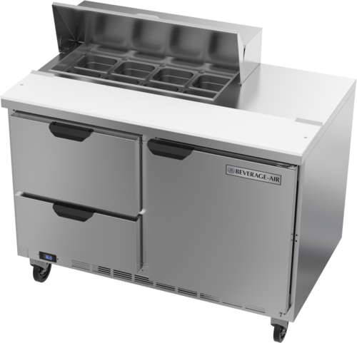 Beverage-Air SPED48HC-08-2 48" 1 Door 9 Pan Sandwich / Salad Prep Table