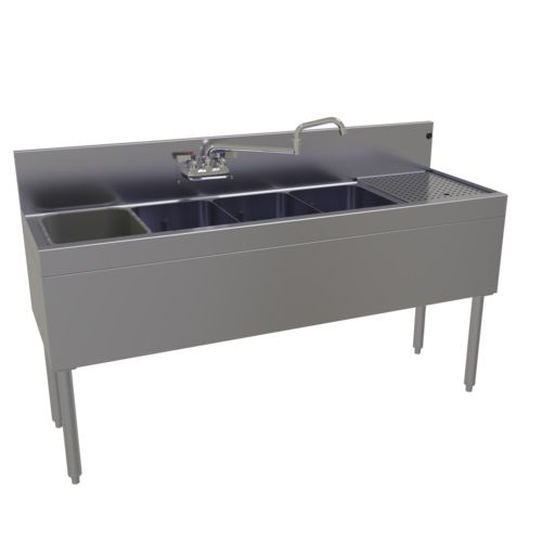 Glastender FSA-60L-S 60" Underbar Sink