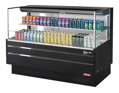 Turbo Air TOM-60L-UF-W(B)-2S-N 58 3/4" Open Air Merchandiser
