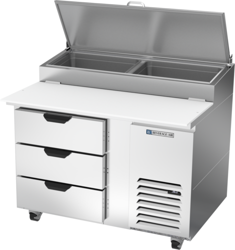 Beverage-Air DPD46HC-3 46" 3 Drawer Pizza Prep Table