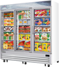 Everest EMGF69 74 3/4" 3 Section Freezer Merchandiser