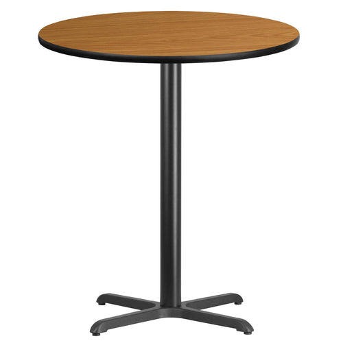 Flash Furniture XU-RD-36-NATTB-T3030B-GG Dining Table