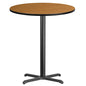 Flash Furniture XU-RD-36-NATTB-T3030B-GG Dining Table