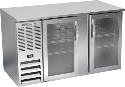 Beverage-Air BB58HC-G-S 58" Glass Door Back Bar Cooler