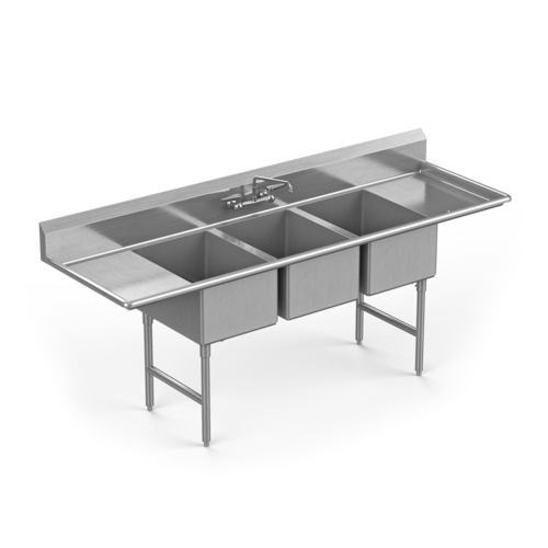 Winholt WS3T10142D18 70 1/2" Compartment Sink