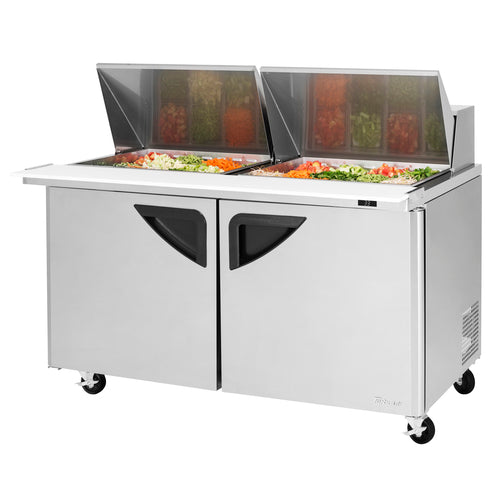 Turbo Air TST-60SD-24-N 60 1/4" 2 Doors 24 Pan Mega Top Sandwich / Salad Prep Table