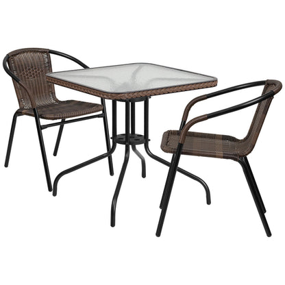 Flash Furniture TLH-073SQ-037BN2-GG Patio Dining Set