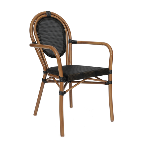 Flash Furniture SDA-AD642002A-TXT-BK-NAT-GG 82 1/2" Dining Chair