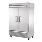 True TS-49F-HC 54 1/8" 2 Section Solid Door Reach-In Freezer