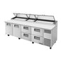 True TPP-AT-119D-4-HC 119 1/4" 2 Doors Pizza Prep Table