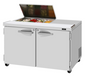 Turbo Air PST-48-08S-N-FL 48 1/4" 2 Doors 9 Pan Sandwich / Salad Prep Table