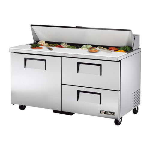 True TSSU-60-16D-2-HC 60 3/8" 1 Door 16 Pan Sandwich / Salad Prep Table