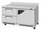 Turbo Air TWR-60SD-D2R(L)-FB-N 60 1/4" 1 Door Worktop Refrigerator