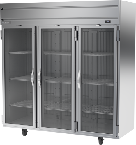 Beverage-Air HFP3HC-1G 78" 3 Section Glass Door Reach-In Freezer